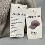 Dingqiaochen Hats, Cotton Material, Gray Color, Fits Head Circumference 56-60cm