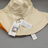 MGPGNOV Hats - Orange and White Reversible Design Breathable and Comfortable M Size Medium Simple Fashion Versatile