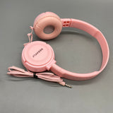 GEEKFLY Headphones, Pink, 3.5mm Wired Connection, Comfortable for All Head Sizes