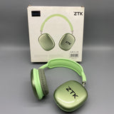 ZTK Headphones, 45 Hours Playtime, 2-Hour Fast Charging, 204×185×84mm, 208g, Green, for Music & Calls,Bluetooth 5.3