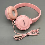 GEEKFLY Headphones, Pink, 3.5mm Wired Connection, Comfortable for All Head Sizes