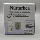 Nurturhea Heaters, electric, for feeding bottles – 304 Stainless Steel, 4 Temperature Settings, Fast Heating, Type-C Rechargeable, Universal Compatibility