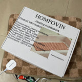 HOMPOVIN Heated installations, 6 Temperature Settings, 2/4/8/10 Hour Timer, 75W/90W/110W, Faux Rabbit Fur Fabric, 150×70cm, 1.8m Cord