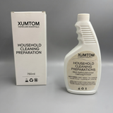 XUMTOM Household Cleaning Preparations Multi Surface Spray Deep Stain Remover Rinse Free Home All Purpose Cleaner for Kitchen Bathroom Tiles Countertops 750ml