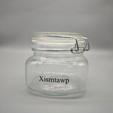 Xismtawp Household Containers – 750ml, High-Efficiency Sealing, Moisture-Proof & Fresh Lock, Glass Material, Storage & Organization, 9.6cm Diameter, 12.4cm Height