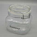Xismtawp Household Containers – 750ml, High-Efficiency Sealing, Moisture-Proof & Fresh Lock, Glass Material, Storage & Organization, 9.6cm Diameter, 12.4cm Height