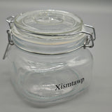 Xismtawp Household Containers – 750ml, High-Efficiency Sealing, Moisture-Proof & Fresh Lock, Glass Material, Storage & Organization, 9.6cm Diameter, 12.4cm Height