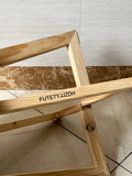 FUTETYJJZDH Fumiture made of wood or wood substitutes,Wooden Side Table, Small Coffee Table for Living Room or Bedroom, Compact 60×60×70cm, Wood Material, Sturdy and Stylish Design