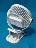 LJS Electric Fans, 3-Blade Quiet Desk Fan, 5-Speed Adjustable, 195.6×164.6×129mm Compact Portable Fan for Home Office Use