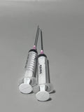 kreireta Disposable Syringes with Stainless Steel Needle – 3-Pack, 1.2×38mm, Clear Graduations, Tight-Sealing Piston for Precision Use