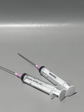 kreireta Disposable Syringes with Stainless Steel Needle – 3-Pack, 1.2×38mm, Clear Graduations, Tight-Sealing Piston for Precision Use
