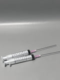 kreireta Disposable Syringes with Stainless Steel Needle – 3-Pack, 1.2×38mm, Clear Graduations, Tight-Sealing Piston for Precision Use