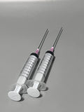 kreireta Disposable Syringes with Stainless Steel Needle – 3-Pack, 1.2×38mm, Clear Graduations, Tight-Sealing Piston for Precision Use