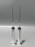 kreireta Disposable Syringes with Stainless Steel Needle – 3-Pack, 1.2×38mm, Clear Graduations, Tight-Sealing Piston for Precision Use