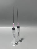 kreireta Disposable Syringes with Stainless Steel Needle – 3-Pack, 1.2×38mm, Clear Graduations, Tight-Sealing Piston for Precision Use