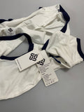 Infant and Toddler One Piece Clothing - Cotton Fabric, White and Deep Blue Intertwined, Size: 3-6 Months