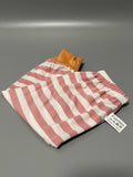 Fuermos Infants' Trousers – Pink and White Striped with Orange Cuffed Pants, Ideal for 4-8 Months Baby