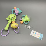Magneverse Infant Toys, Colorful Plastic Rattles for 0-3 Years, 4-Piece Set, Safe and Durable Baby Toys, Multicolor
