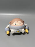 FayinLuna Infant Toy – Interactive Space Monkey, 360° Rolling Motion, Touch & Sound Sensor, Durable & Drop-Resistant, Encourages Crawling, 15.5×9×6cm, Light Blue
