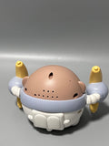 SIGHTEEDA Infant Toy – Interactive Space Monkey, 360° Rolling Motion, Touch & Sound Sensor, Durable & Drop-Resistant, Encourages Crawling, 15.5×9×6cm, Light Blue