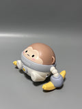 FayinLuna Infant Toy – Interactive Space Monkey, 360° Rolling Motion, Touch & Sound Sensor, Durable & Drop-Resistant, Encourages Crawling, 15.5×9×6cm, Light Blue