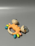 Chefkidy Infant Toy, Soft Rubber Crab-Shaped Rattle, Hand Grasp Training, Teething-Friendly, 12.7×4.6×9.6cm