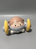 SIGHTEEDA Infant Toy – Interactive Space Monkey, 360° Rolling Motion, Touch & Sound Sensor, Durable & Drop-Resistant, Encourages Crawling, 15.5×9×6cm, Light Blue
