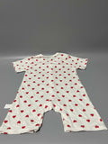 Gavol Infant Wear, Cotton Short Sleeve Outfit, Red Heart Polka Dot Pattern, 6-9 Months