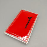StampralX Ink Pads, 135×85mm Square, Flip-Top Design, Red, Clear Color, Quick Dry
