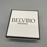 BELVIRO Jewellery – Gold Flower Design, 925 Sterling Silver with Rhinestone Inlay, 3x1.5cm Elegant Jewelry for Women