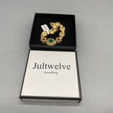 Jultwelve Jewellery, 18cm Zinc Alloy with Rhinestone Inlay, Elegant Fashion Jewelry, 120g, Adjustable Fit