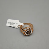 ZVEKMCIP Jewellery – Copper Ring with Moonstone, 3.7g, 2.5x0.9cm, Elegant Design, Perfect for Daily Wear