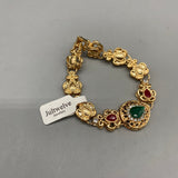Jultwelve Jewellery, 18cm Zinc Alloy with Rhinestone Inlay, Elegant Fashion Jewelry, 120g, Adjustable Fit