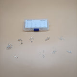 JDveTnd Jewelry Findings, 10 Grids Jewelry Accessories Set with Earring Hooks, Necklace Clasps, and Three Types of Rings