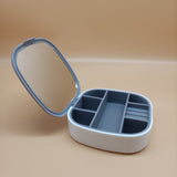 JDveTnd Jewelry Boxes, Gray Portable Storage Box, Made from HIPS+TPR Material