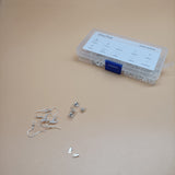 JDveTnd Jewelry Findings, 10 Grids Jewelry Accessories Set with Earring Hooks, Necklace Clasps, and Three Types of Rings