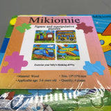 Mikiomie Jigsaw and Manipulative Puzzles – 4-Piece Set, 15x15x0.6cm, Educational Puzzle Toys for Kids Ages 3-6