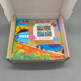 JVEUW Wooden Jigsaw Puzzles for Kids - 4-Piece Set, Airplane, Train, High-Speed Rail, Bus Cartoon Designs, Size 15x15x0.6cm, Age 3-6 Years