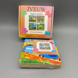 JVEUW Wooden Jigsaw Puzzles for Kids - 4-Piece Set, Airplane, Train, High-Speed Rail, Bus Cartoon Designs, Size 15x15x0.6cm, Age 3-6 Years