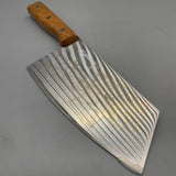 Yunlanry Kitchen Knives – Elegant Ancient Style Slicing Knife with One-Piece Blade, Romance of the Three Kingdoms Design, Wooden Handle, 5Cr15MoV Material, 358g
