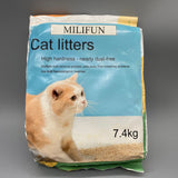 MILIFUN Kitty Litter, 7.4kg, Low Dust & Hypoallergenic, High Hardness, Multi-Dust Removal for Healthier Breathing