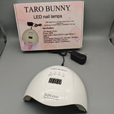TARO BUNNY LED Nail Lamps, 220W High Power Gel Curing Light with 45 LEDs, Dual UV/LED Light Source, Smart Sensor & No Blackening, Fast Drying Nail Dryer for Salon & Home Use