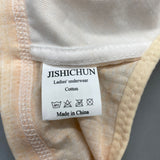 JISHICHUN Ladies' Underwear, Light Yellow, Size 34B – Soft, Breathable Bra for Comfort and Everyday Wear