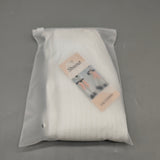 Sheout Leg Warmers for Women, 40cm White Knit Stretch Leg Sleeves, 91% Polyester Soft Fabric, Comfortable & Warm Dance Boot Covers for Fall and Winter