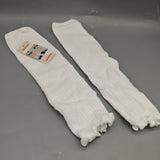 Sheout Leg Warmers for Women, 40cm White Knit Stretch Leg Sleeves, 91% Polyester Soft Fabric, Comfortable & Warm Dance Boot Covers for Fall and Winter