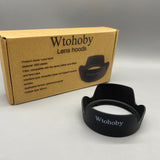 Wtohoby Lens Hoods, ABS Plastic Material, Compatible with 82mm Filters & Lens Caps, Thread Interface, Universal Fit
