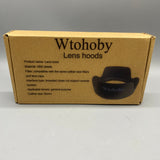 Wtohoby Lens Hoods, ABS Plastic Material, Compatible with 82mm Filters & Lens Caps, Thread Interface, Universal Fit