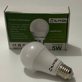 MILIYOU Lightbulbs, White Light, 220V, 5W, E27 Screw, 430LM, Compact Size 45 x 45 x 85 mm