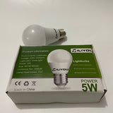 MILIYOU Lightbulbs, White Light, 220V, 5W, E27 Screw, 430LM, Compact Size 45 x 45 x 85 mm