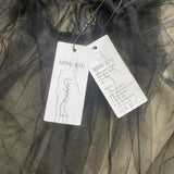 MIMI·JOY Lingerie - Lace Mesh Fabric, Black Color, Size S, Sexy and Comfortable Intimate Wear